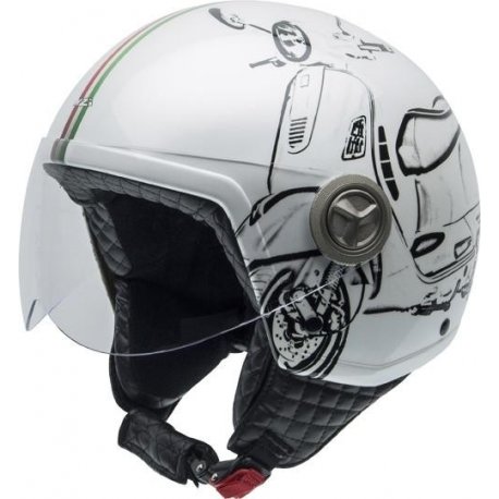 CASCO JET NZI ZETA GRAPHICS W-TURIA VESPA BLANCO