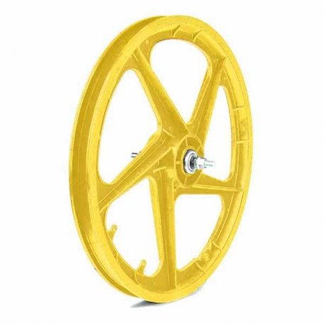 RUEDA DELANTERA PLASTICO BMX "20" AMARILLO