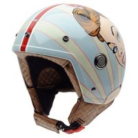 Casco jet nzi tonup graphics chica bonita