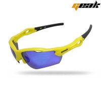 GAFAS CICLISTA "GEAK" AMARILLO FLUOR CON FUNDA