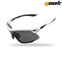 Gafas ciclista "geak" blanco/negro tr90 con funda