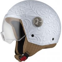 Casco nzi jet zeta 2 brocado white matt